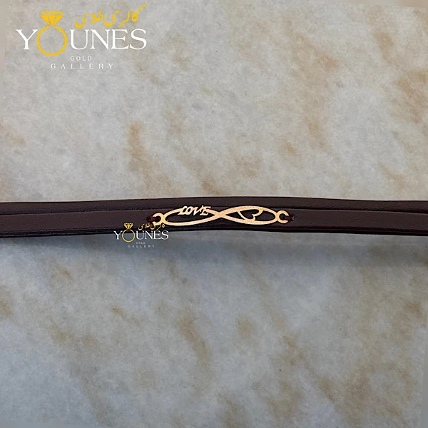 دستبند طلا چرم بینهایت L117